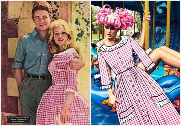Jacques-Esterel-Pink-Vichy-Dress-For-Brigitte-Bardot-1959