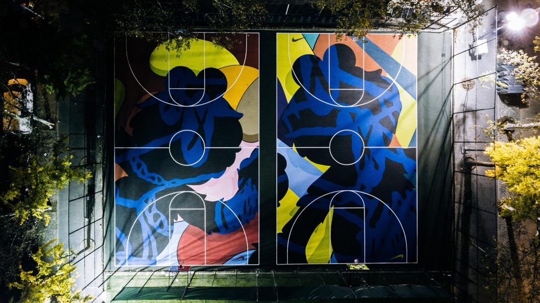 Basketbol sahaları renkli mural’larla kaplandı